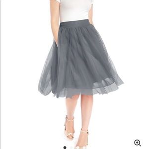 Azazie Sylvie Skirt Grey size small